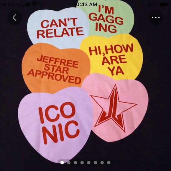 Jeffree Star, Valentines T, size small, Unisex, New in package - Picture 3 of 3